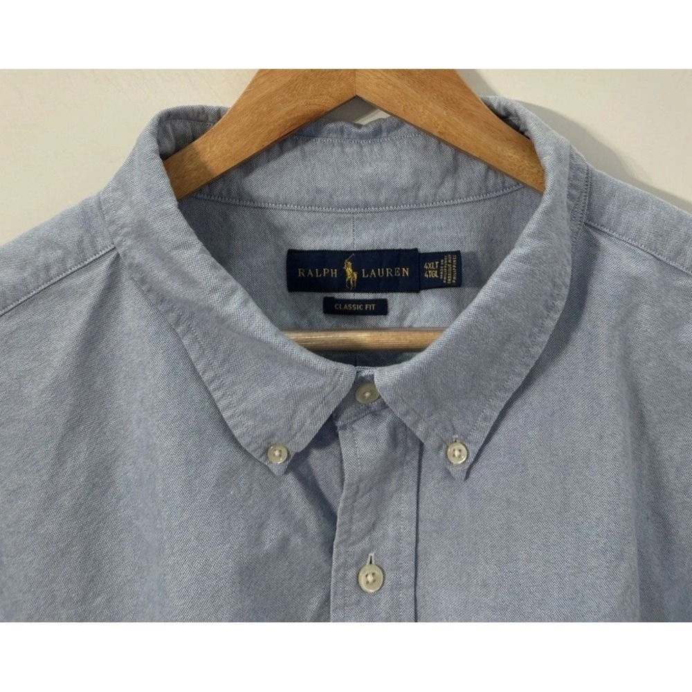 Ralph Lauren Shirt Mens 4XLT Tall Classic Fit Button Up Short Sleeve